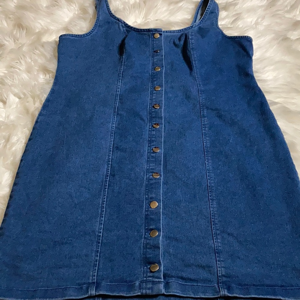 Denim sleeveless dress forsale